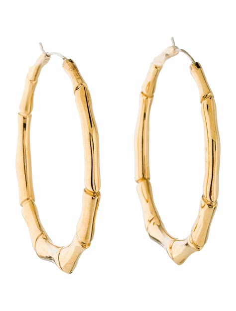 gold gucci hoops|gucci bamboo jewelry.